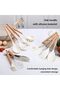 Kitchen Utensils Set, 34 Pcs Silicone Cooking Utensils Set, for Nonstick Cookware, 446℉Heat Resistance Silicone Spatulas Set, Wood Handle-Kitchen Gadgets Tools (White) - 2