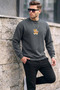 Men's Tiger Printed Loose Fit Smoked Sweatshirt - 3