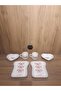 Breakfast Set for 2 People 6 Pieces Toast Plate Teacup Heart Sauce Bowl - 4