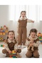 Girl's Shirt-Looking Baby Collar Top and Knitwear Bottom 2-Yarn Patterned Set - 3