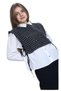Girl's Side-Tie Plaid Vest, Shirt and Trousers Stylish Black Color Three-Piece Set - 5