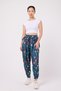 Women's Street Style Printed Crinkled Sports Harem Pants