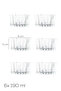 Tulin 6-Piece Glass Bowl Pudding Dessert and Ice Cream Bowl Breakfast Bowl Set Snack Bowl 5X9Cm - 5