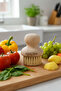 Kitchen 100% Natural-Vegan Cactus Herb Fruit & Vegetable Food Cleaning Brush - 2