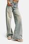 Women's Denim Color 4s6-67 Wide Leg Loose Fit 100% Cotton Denim Jeans