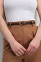 Imported Gold Buckle Thin Women's Trouser Belt, Dress Belt, Coat Belt - 2