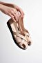 Genuine Leather Orthopedic Beige Women's Sandals - 2