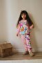 Girl's Winter 3 Thread Printed Embroidered Top and Bottom Set |   Soft Textured-2001-Jlb-036 - 3