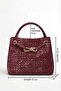 Women's Venty Cherry Color Gold Buckle Hand and Shoulder Bag - 3