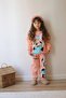 Girl's Winter 3-Yarn Printed Shawl-Printed Top and Bottom Set - Soft Texture-2001-Jlb-028 - 3