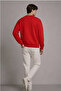 Men's America Print Loose Red Sweatshirt - 6