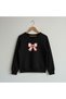 Girl's Crew Neck Sweatshirt Oversize 100% Cotton – Pink Ribbon Printed