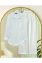 Single Pocket Striped Pattern Crinkle Shirt -White - 3