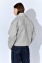 Women's Coats Women's Sporty Gray Coat Four-Button Diagonal Short Cashmere Double-Breasted Coat - Gray - 4