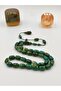 Artisanally Crafted Green Hareli Amber Praying Beads 8 * 12 mm with Capsule Cutting System - 4