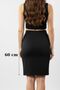 Pencil Skirt - Slim Fit Midi Pencil Skirt with Elastic Waist Ks Black - 6