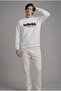Men's Text Printed Casual Ecru Sweatshirt - 4