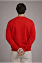 Men's Text Printed Casual Red Sweatshirt - 5