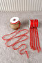 Red Organza Tulle Ribbon 1 cm 22 Meters - Bundle, Wedding, Engagement, Dowry, Gift, Decoration, Party - 5