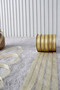 Gold Organza Tulle Ribbon 1 cm 22 Meters - Package, Wedding, Engagement, Dowry, Gift, Decoration, Party - 3