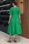 Short Sleeve Women's Dress with Embroidery Detail - 5