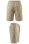 Lycra Large Size Men's Lace-Up Elastic Waist Gabardine Shorts, Suitable for Weight Ranges between 120-157 Kg, Beige - 4