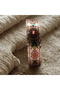 Flowers Patterned Handmade Copper Bracelet - 7