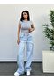TREND SPECIAL DESIGN WIDE LEG JEAN RIPPED DETAIL PALAZZO PANTS - 5
