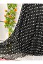 Polka Dot Chiffon Bell Skirt with Lining - 2