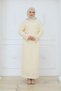 Women's Mesh Mercerized Knitwear Dress with Underwear - 4