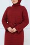 Women's Mesh Mercerized Knitwear Dress with Underwear - 6