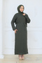 Women's Mesh Mercerized Knitwear Dress with Underwear - 2