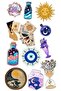 Mystical Astro & Tarot Sticker Set – Moon Sun Bottle Evil Eye Themed |   22X30 cm - 2