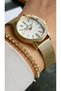 Gold/Metallic Steel Bracelet 3 Atm Water Resistant Roman Numeral Women's Wristwatch - 2