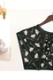 Luxury Shoulder Shawl with Cardigan Pattern in Black and Emerald Green Piping |   "Kardelen Dream" Collar Scarf - 4