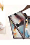 Watercolor Effect Design Luxury Shoulder Shawl |   "Abstract Symphony" Modern Art Patterned Collar Scarf - 4