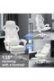 #1USA Ergonomic Gaming Chair with Footrest, Mesh Back, Recline, Headrest & Lumbar - White - 8