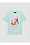 Crew Neck Printed Girl's Pajama Set - 2