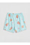 Beige Crew Neck Printed Girls' Shorts Pajama Set (S6) - 5