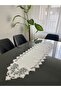 French Lace Linen Gardenia Luxury Runner