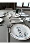 Segah Model Embossed 8-Person 19-Piece Modern Breakfast-Brunch Set - 3