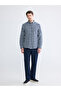 Esvab • Modern & Distinctive Standard Fit Checkered Embroidered Gabardine Men's Shirt - 2