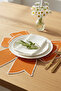 Bow Orange Fabric Bowknot Embroidered American Service Bow 35X39 cm - 1 Piece