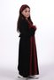 Girls' jalabiya dress with a belt at the waist - Girls' belted embroidered jalabiya dress - 3