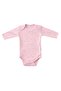 طقم بادي مكون من قطعتين بأكمام طويلة، مصنوع من القطن بنسبة 100%، بنقشة الزهور وتصميم سادة. - 4
