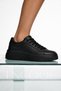 Black Thick-Sole Sneakers Women | Lace-Up Daily Sneakers | Urban & Casual Platform Sneakers - 6