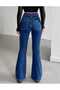 Dark Flare Leg Jeans High Waist Spanish Jeans - 3