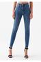 Allstar Ikon Gold Skinny Denim Trousers Blue Yel Women's Washed Lycra - 3