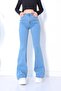 Ice Blue Flare (Extra Comfortable) High Waist Spanish Jeans - 4