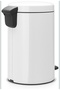 NewIcon Pedal Bin with Plastic Inner Bucket, 12 Litre, White - 2